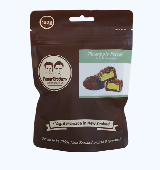 Potter Brothers Pineapple Pieces in Milk Chocolate